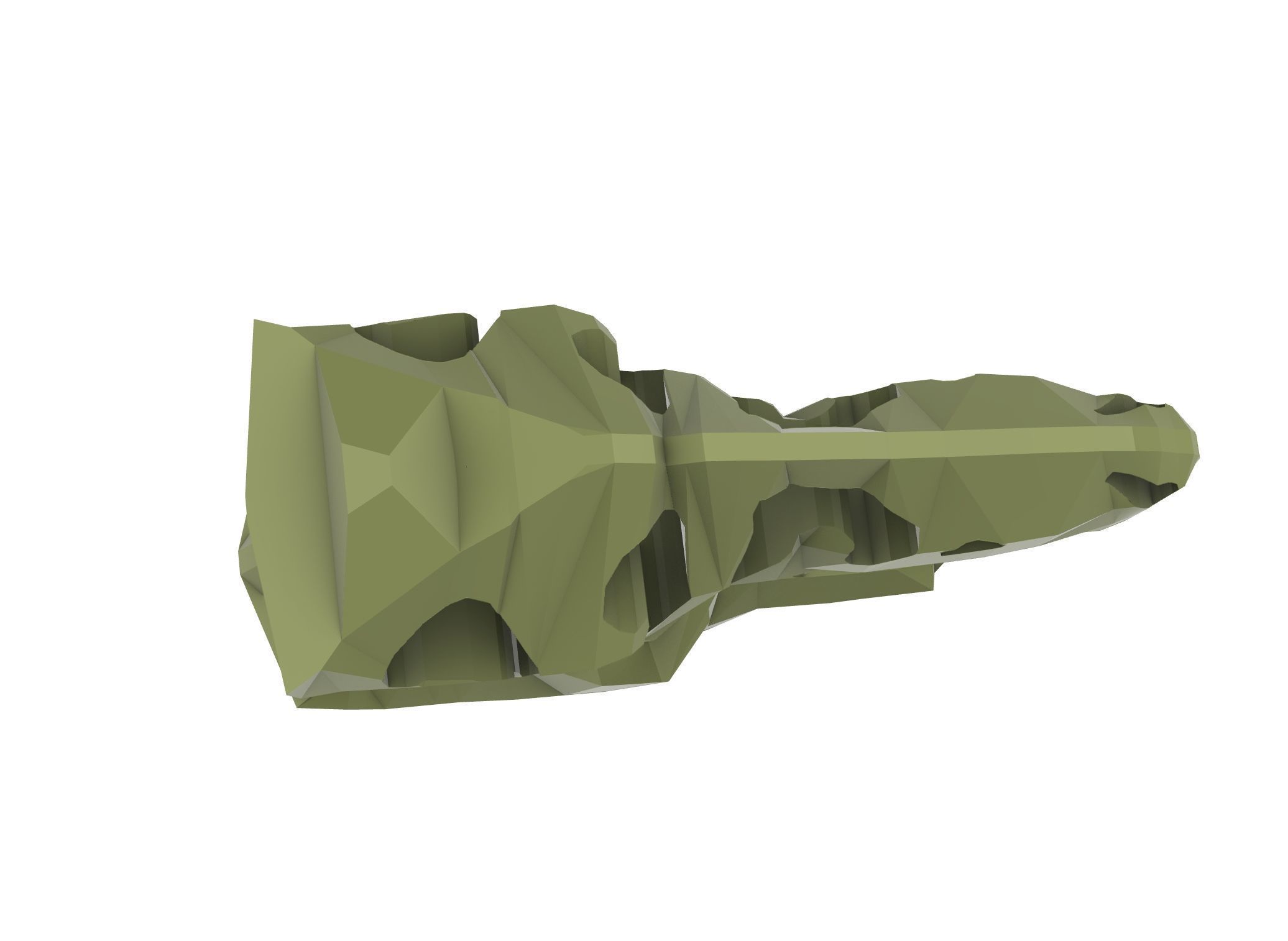 T-Rex Skull Low Poly Free 3D model_7