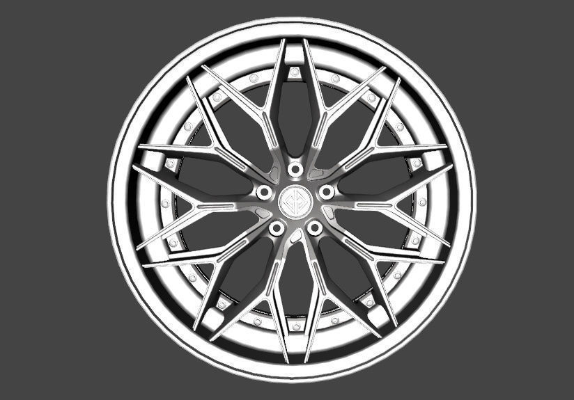 WHEEL BASED PRECISION FORGED ALUIMINIUN  3D model_9