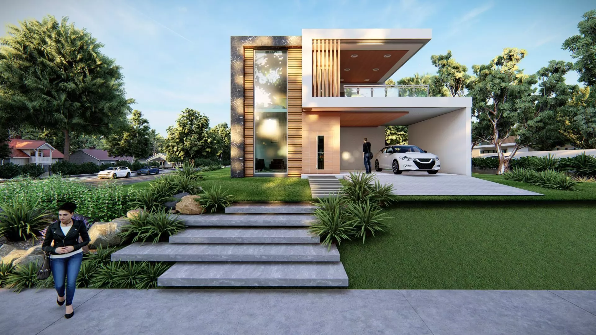 Beautiful Modern House 3D model