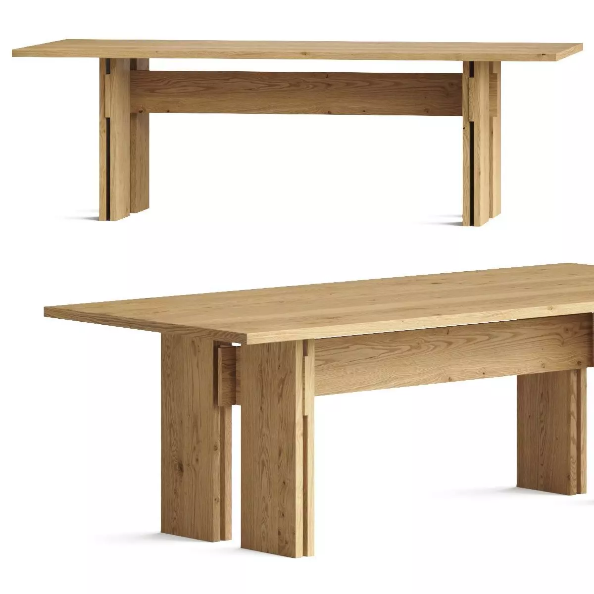 Four Hands Railay Rectangle Dining Table 3D model_0