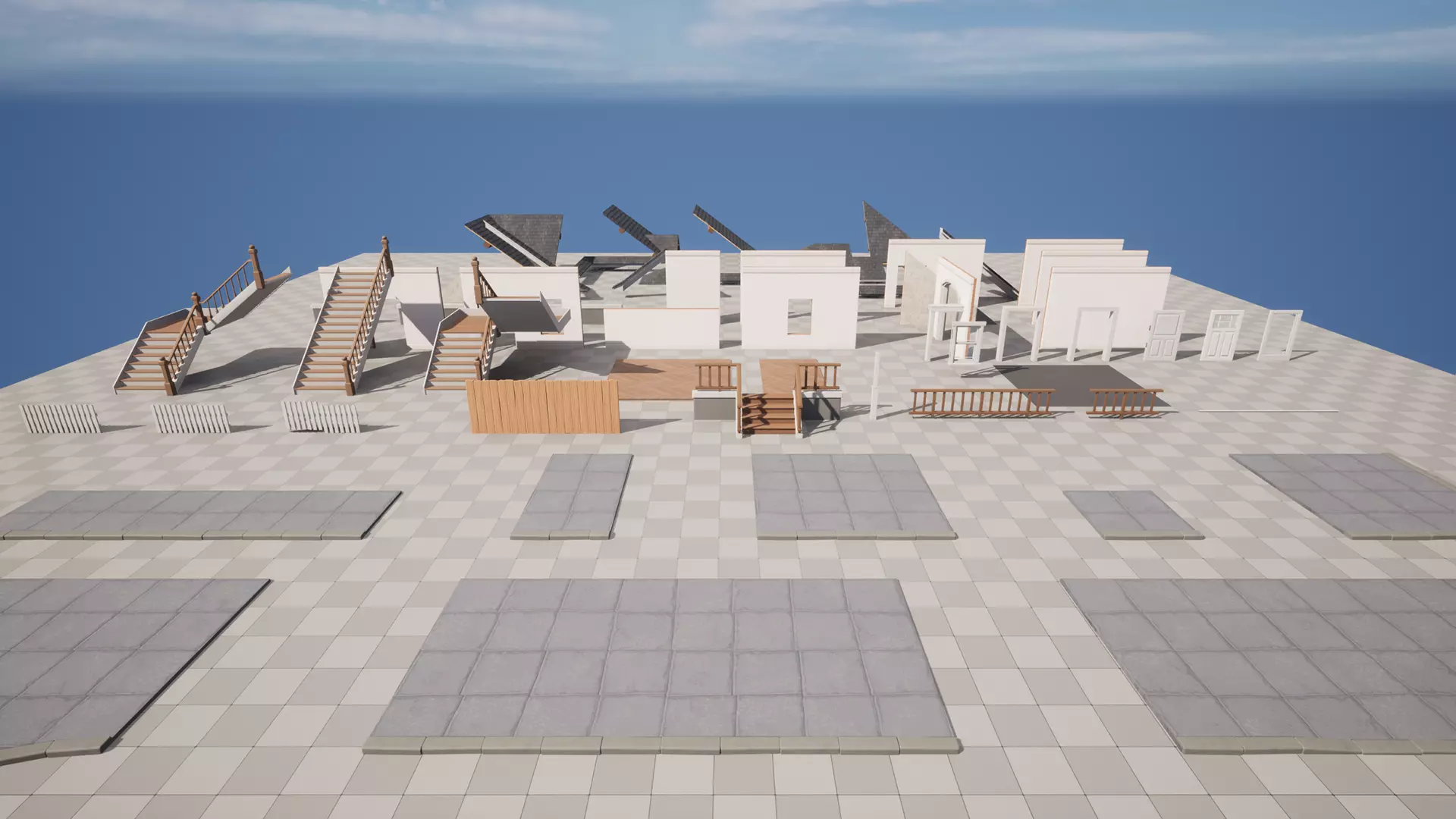 Surburban Modular Stylized Pack Low-poly 3D model_4