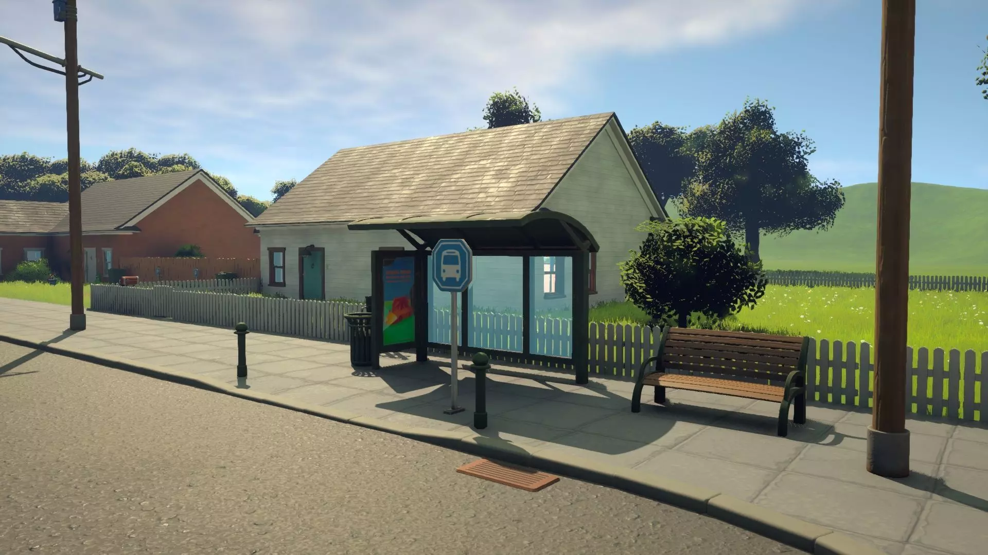 Surburban Modular Stylized Pack Low-poly 3D model_10