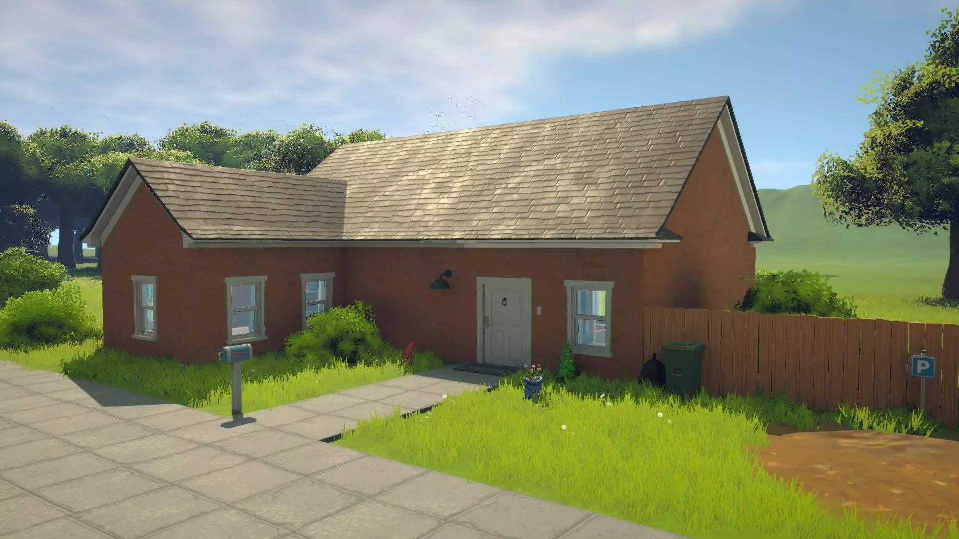 Surburban Modular Stylized Pack Low-poly 3D model_9