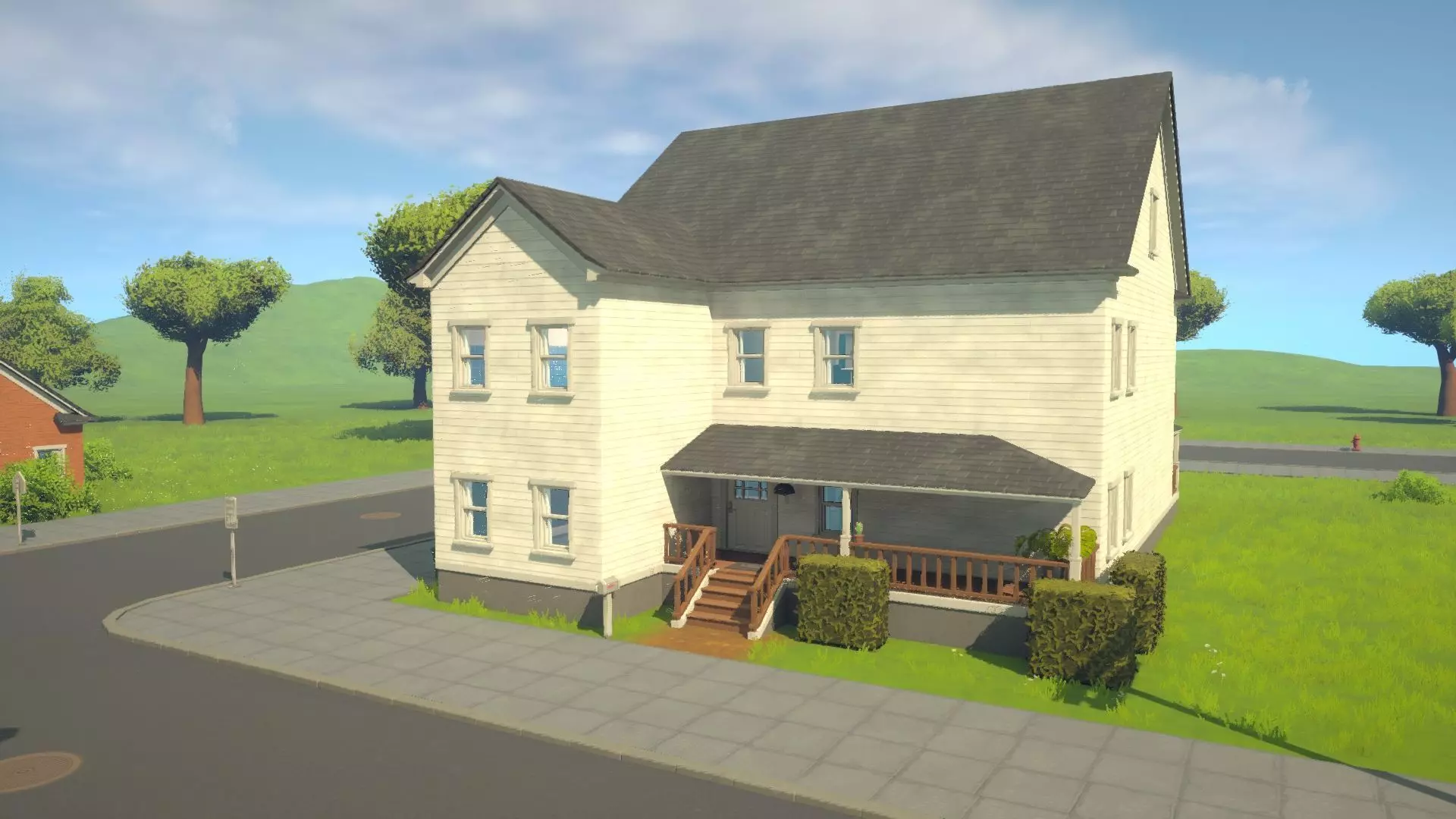 Surburban Modular Stylized Pack Low-poly 3D model_6