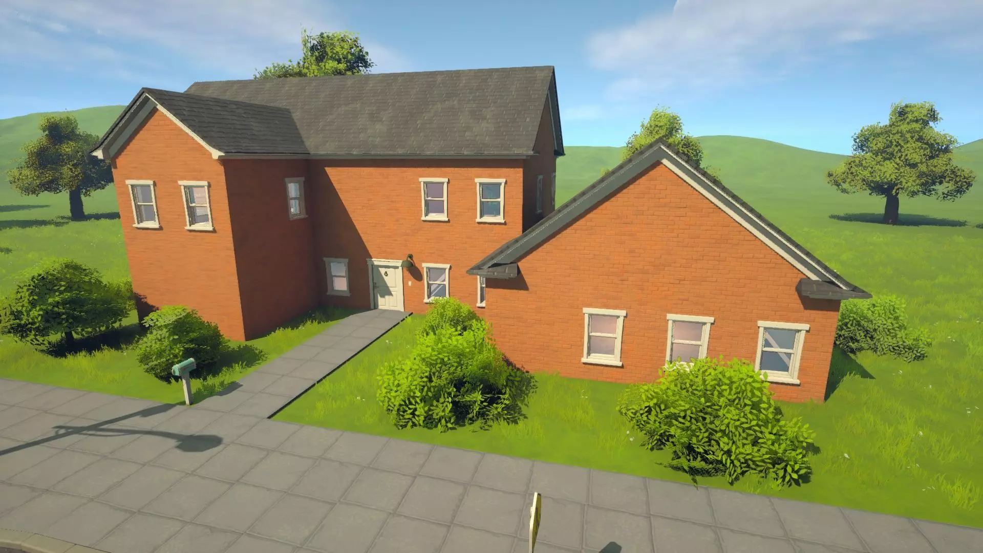 Surburban Modular Stylized Pack Low-poly 3D model_12