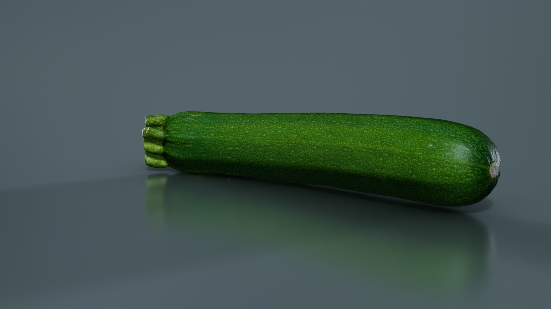 Courgette Low-poly 3D model_8