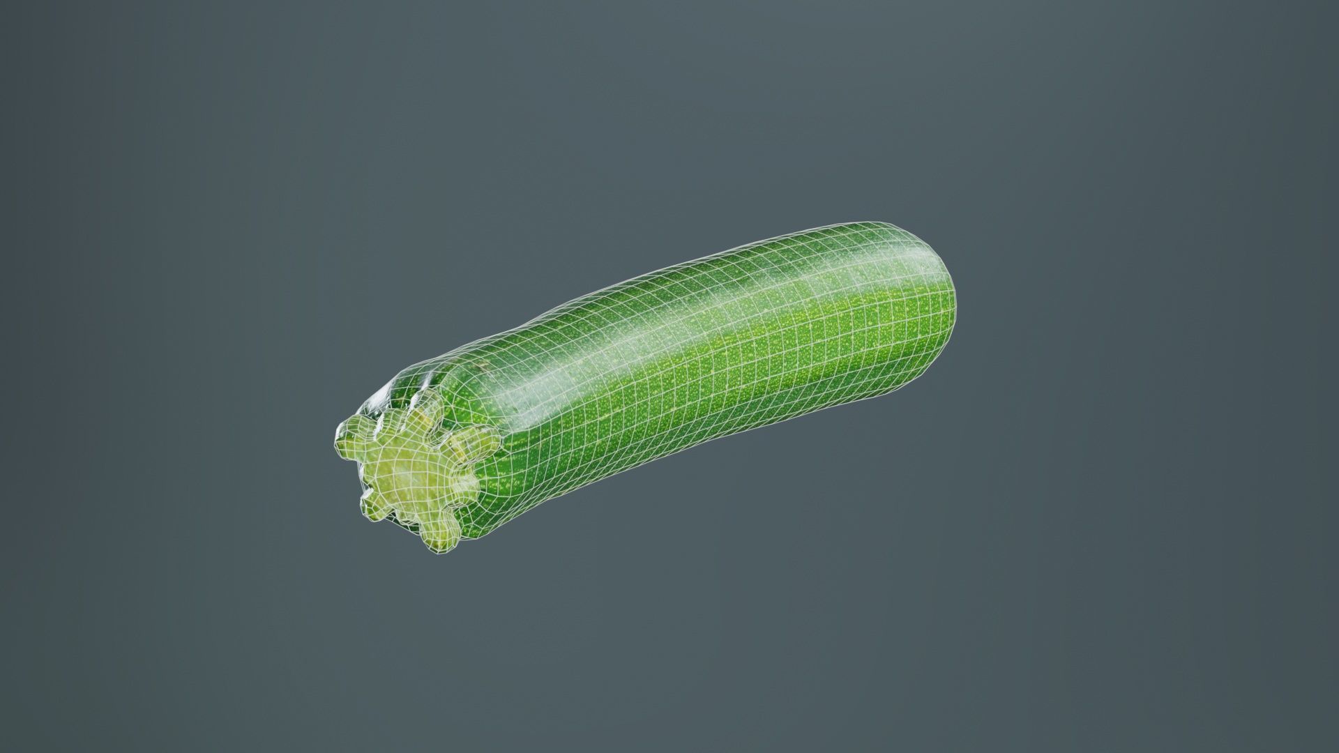 Courgette Low-poly 3D model_9