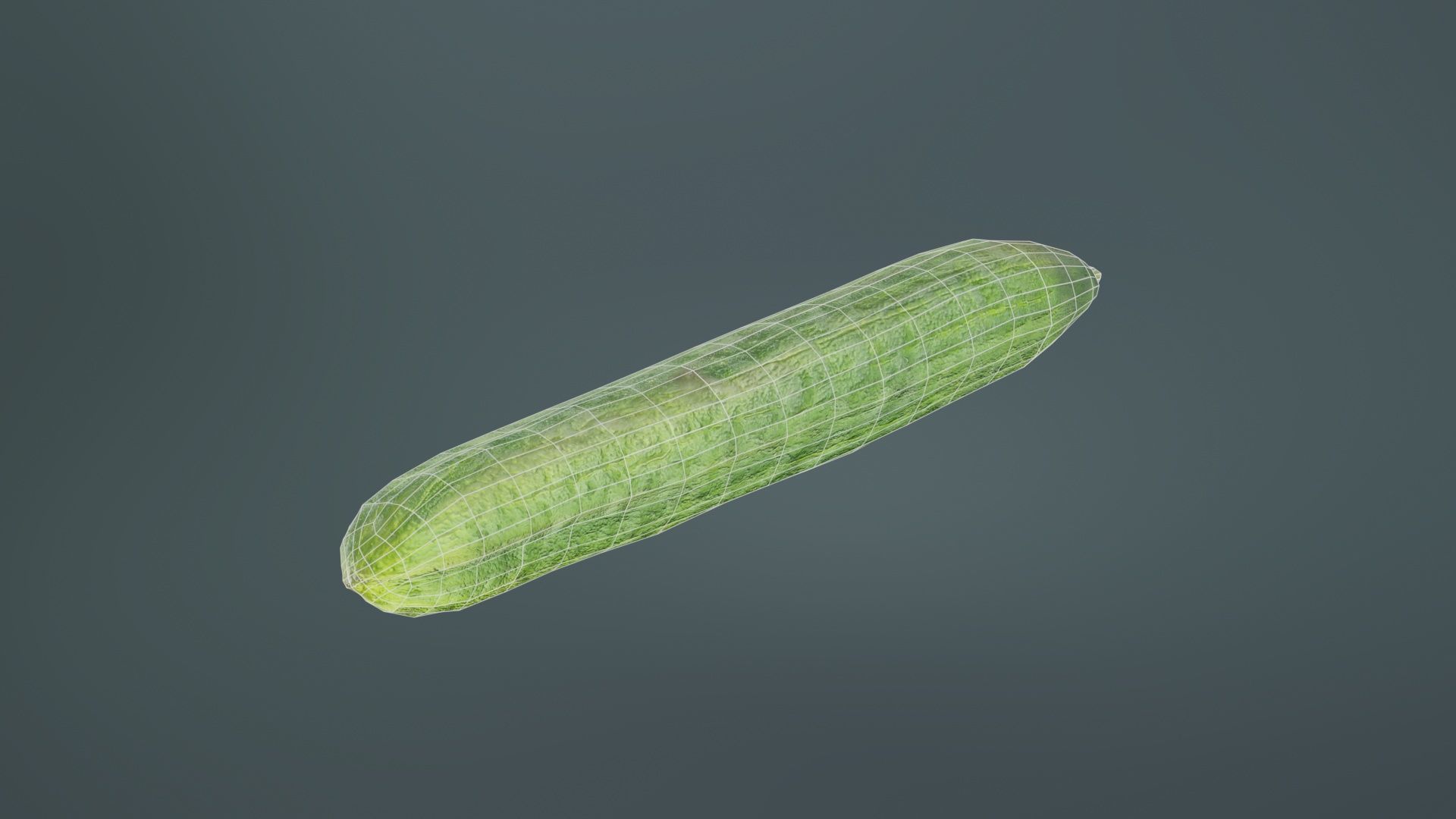 Cucumber Low-poly 3D model_9