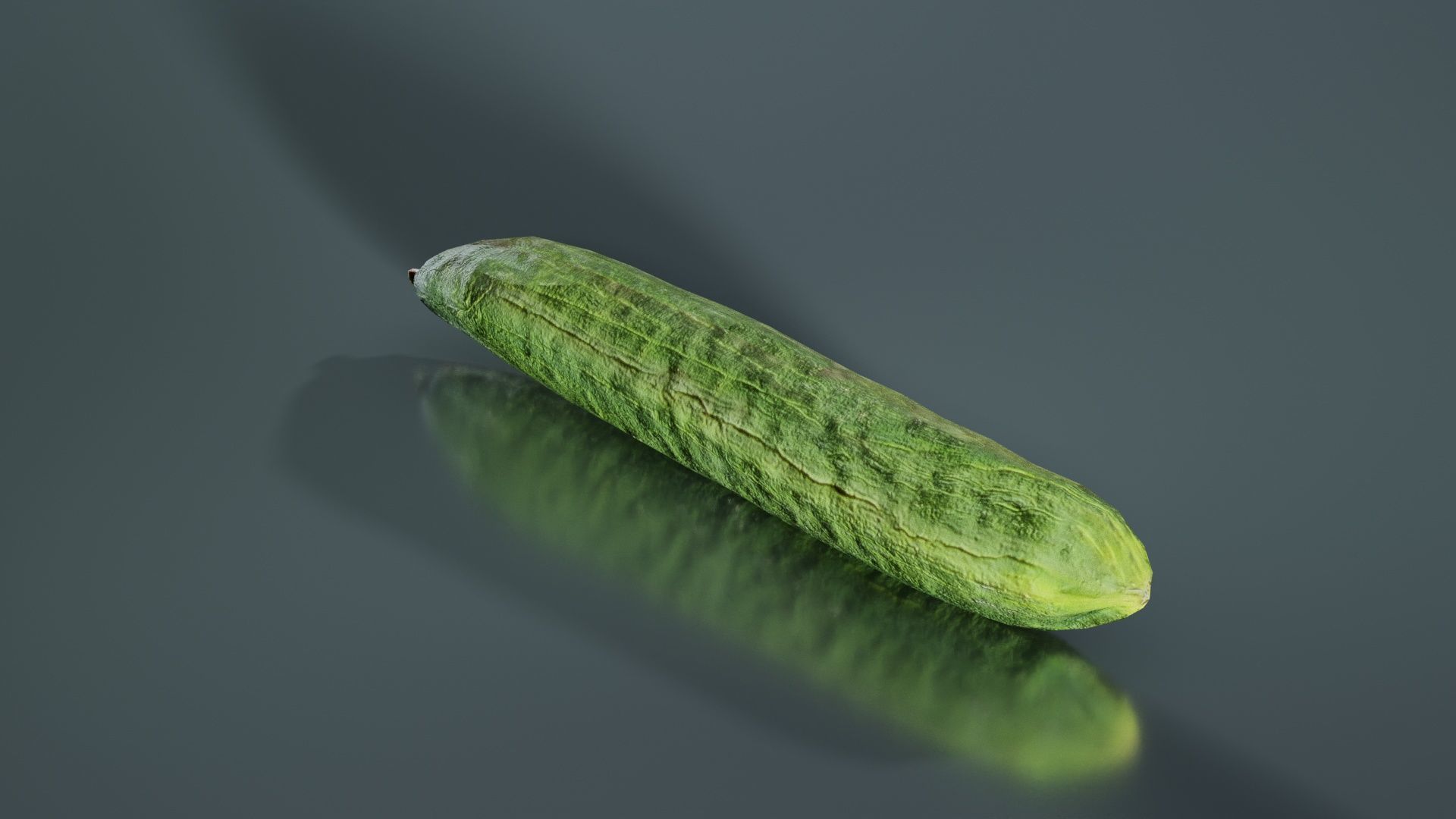 Cucumber Low-poly 3D model_2