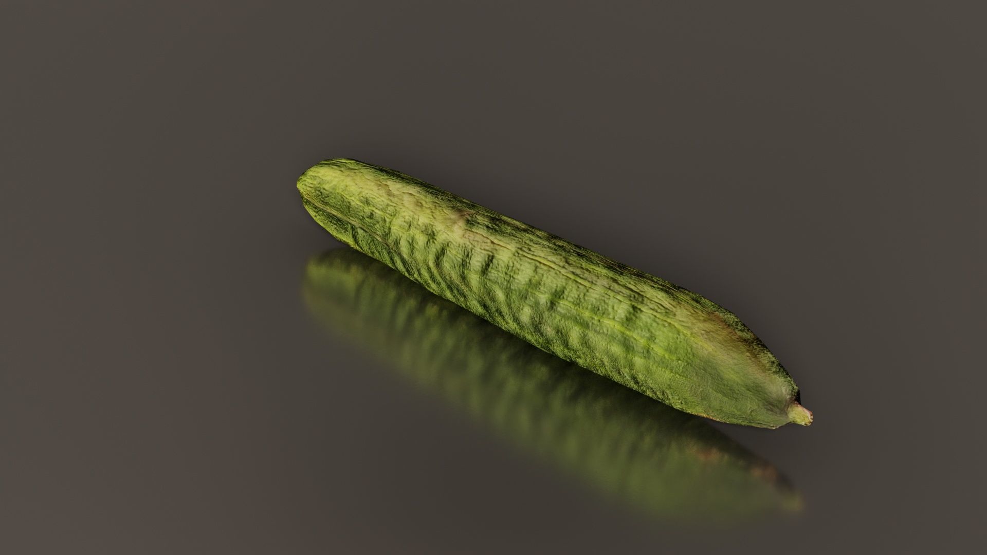 Cucumber Low-poly 3D model_4