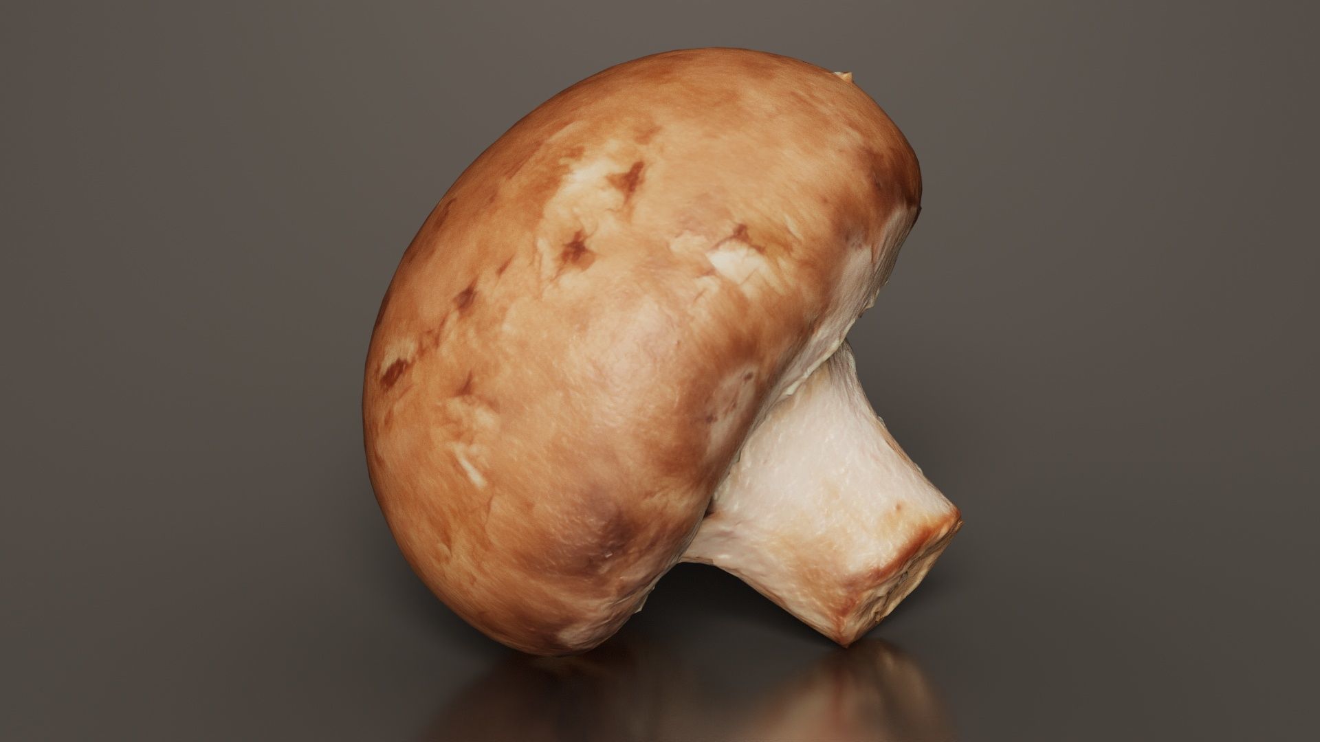 Mushroom Champignon Low-poly 3D model_6
