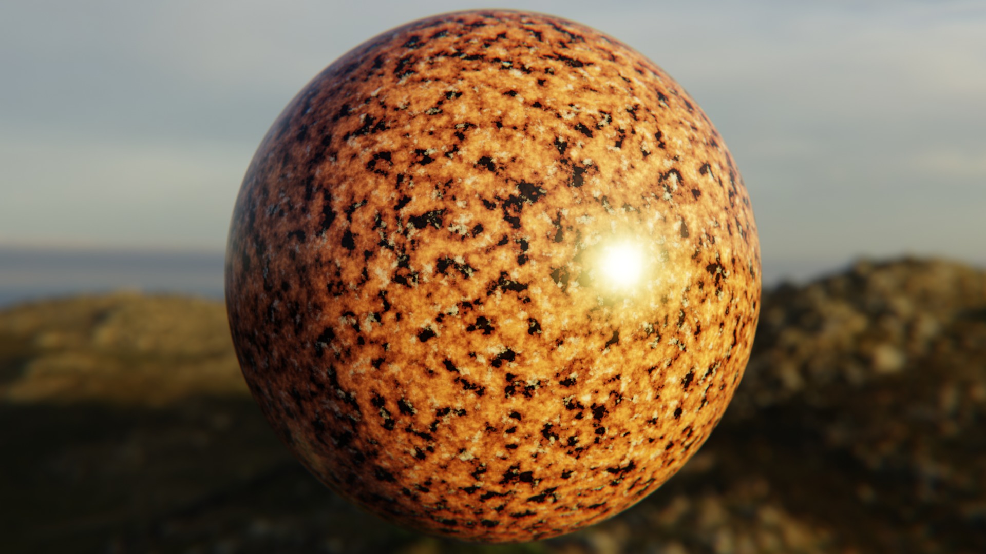 Realistic Orange Granite Texture - Seamless Procedural PBR Texture_2