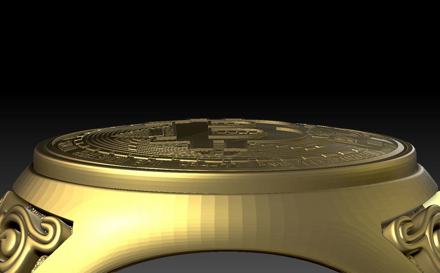 BITCOIN THEMED RING 3D print model_14