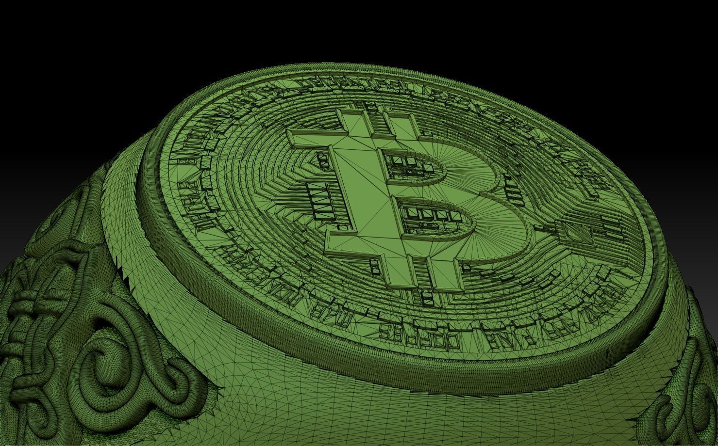 BITCOIN THEMED RING 3D print model_4