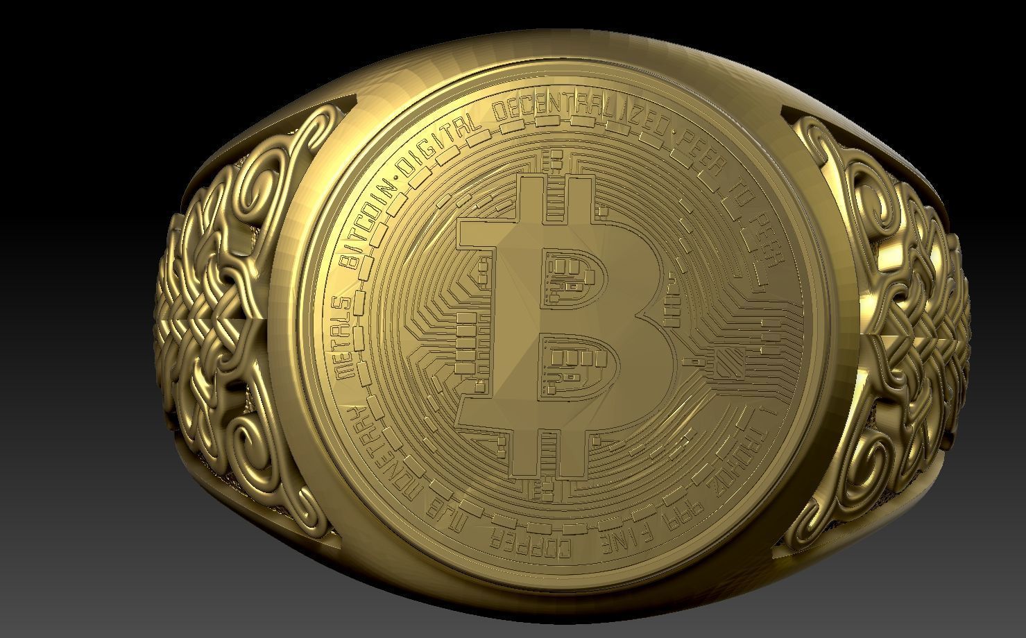 BITCOIN THEMED RING 3D print model_12