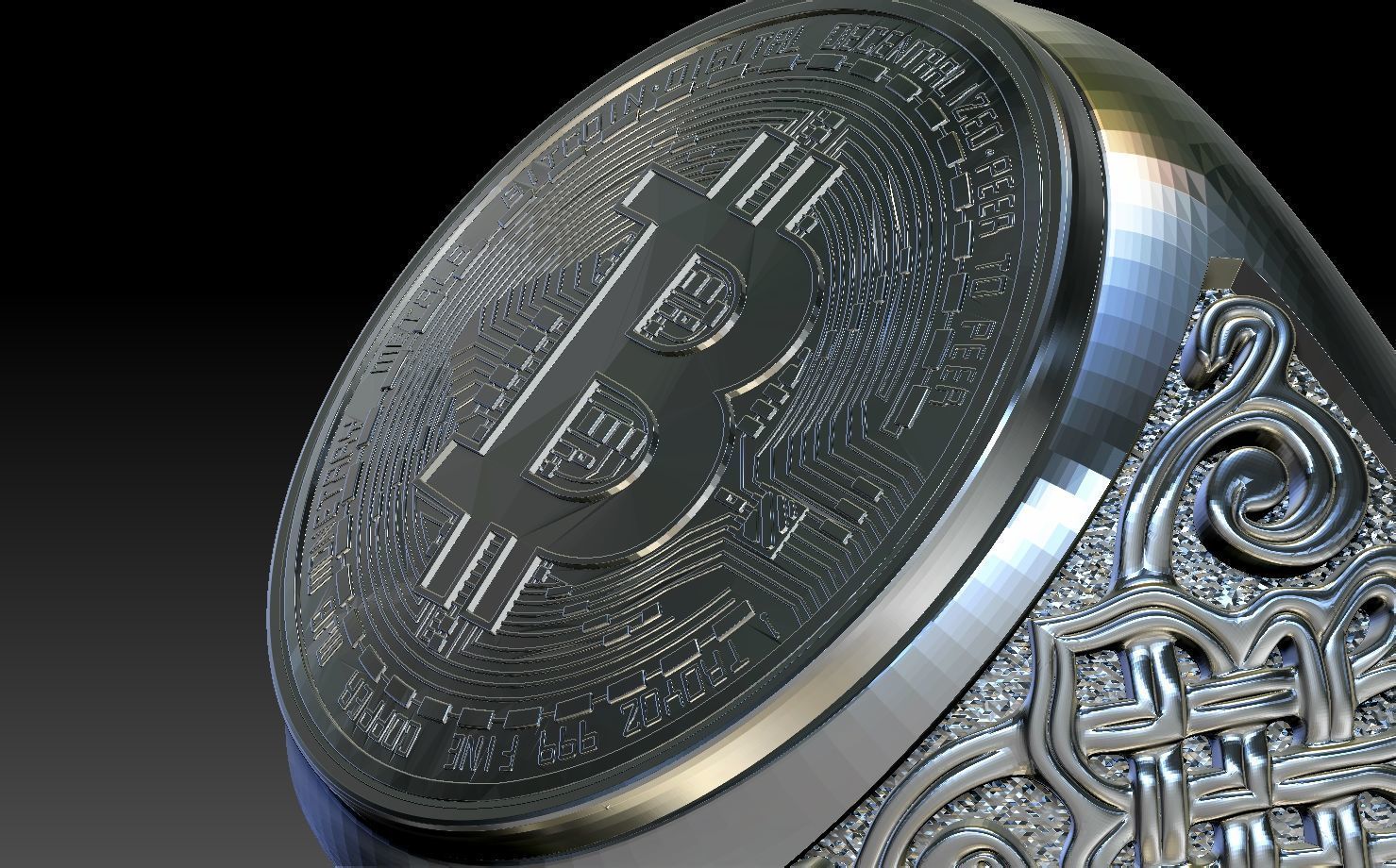 BITCOIN THEMED RING 3D print model_18