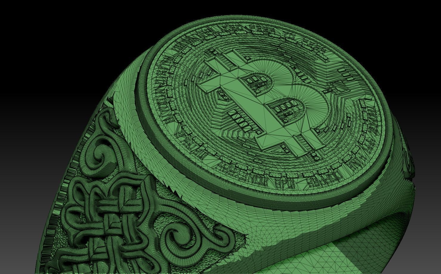 BITCOIN THEMED RING 3D print model_5