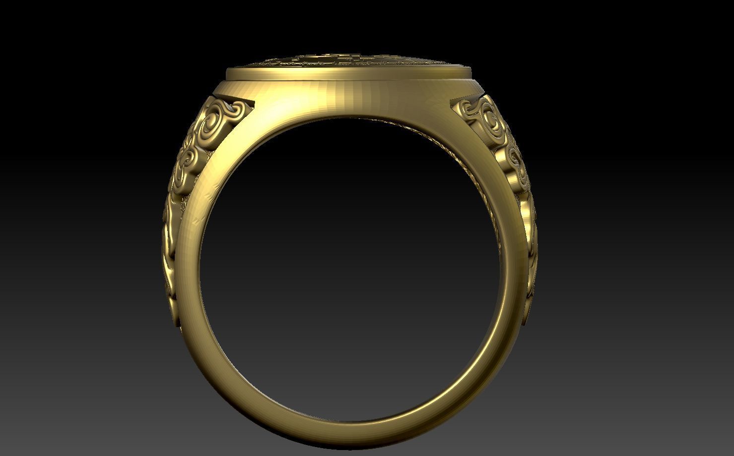 BITCOIN THEMED RING 3D print model_15