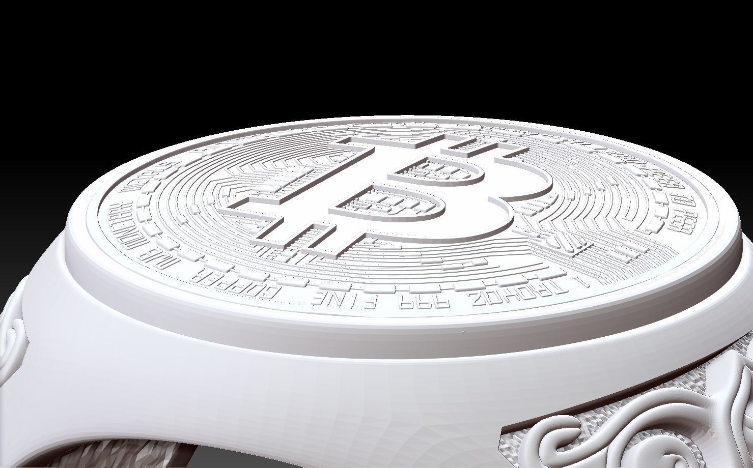 BITCOIN THEMED RING 3D print model_7