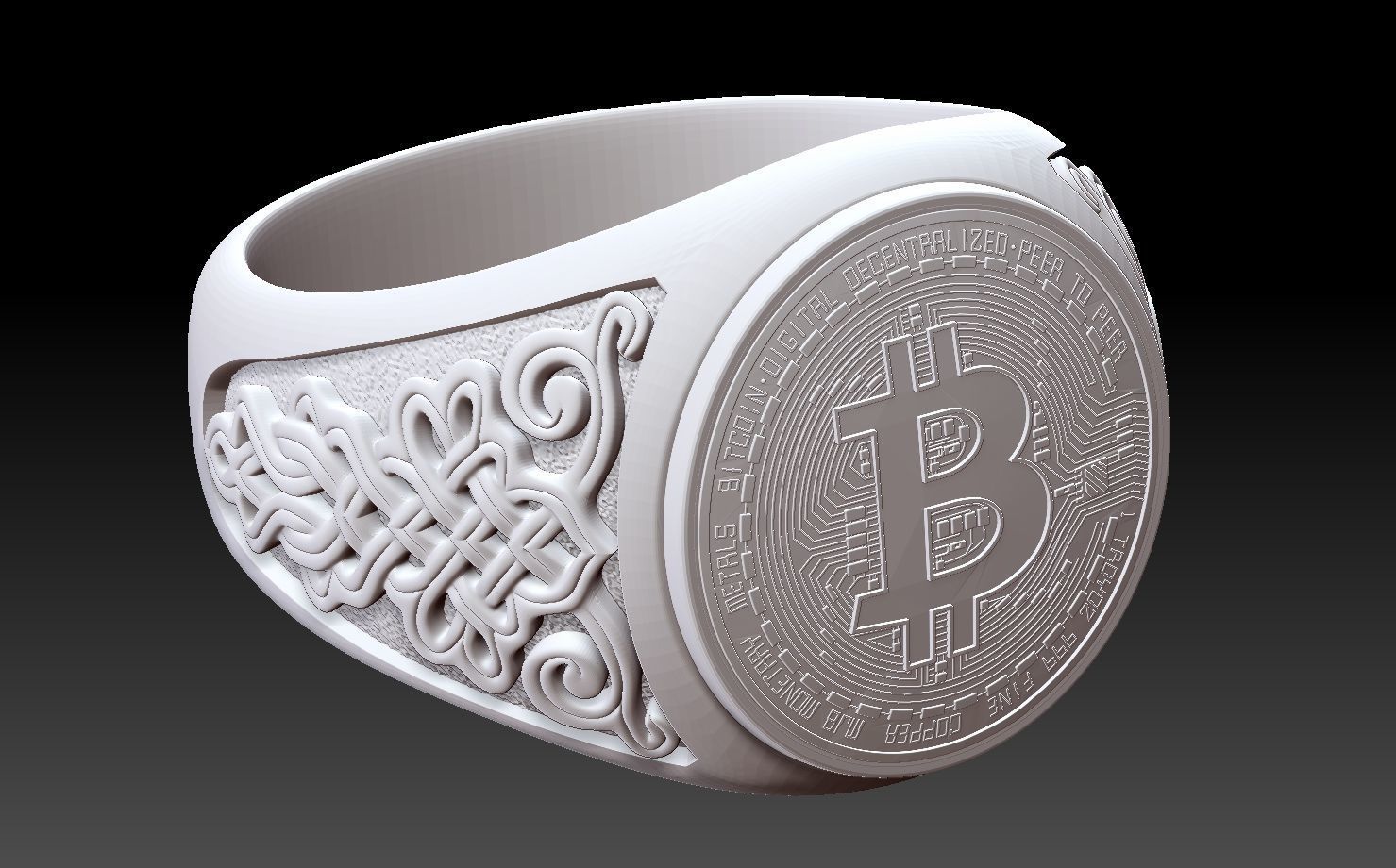 BITCOIN THEMED RING 3D print model_6
