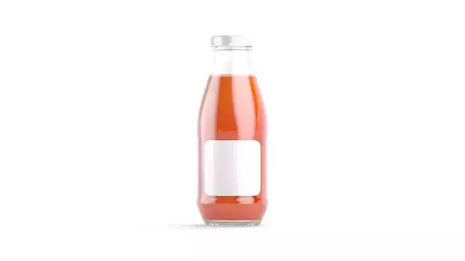 Juice Glass Bottle Tomato - juicy tomatoes drink jar 3D model