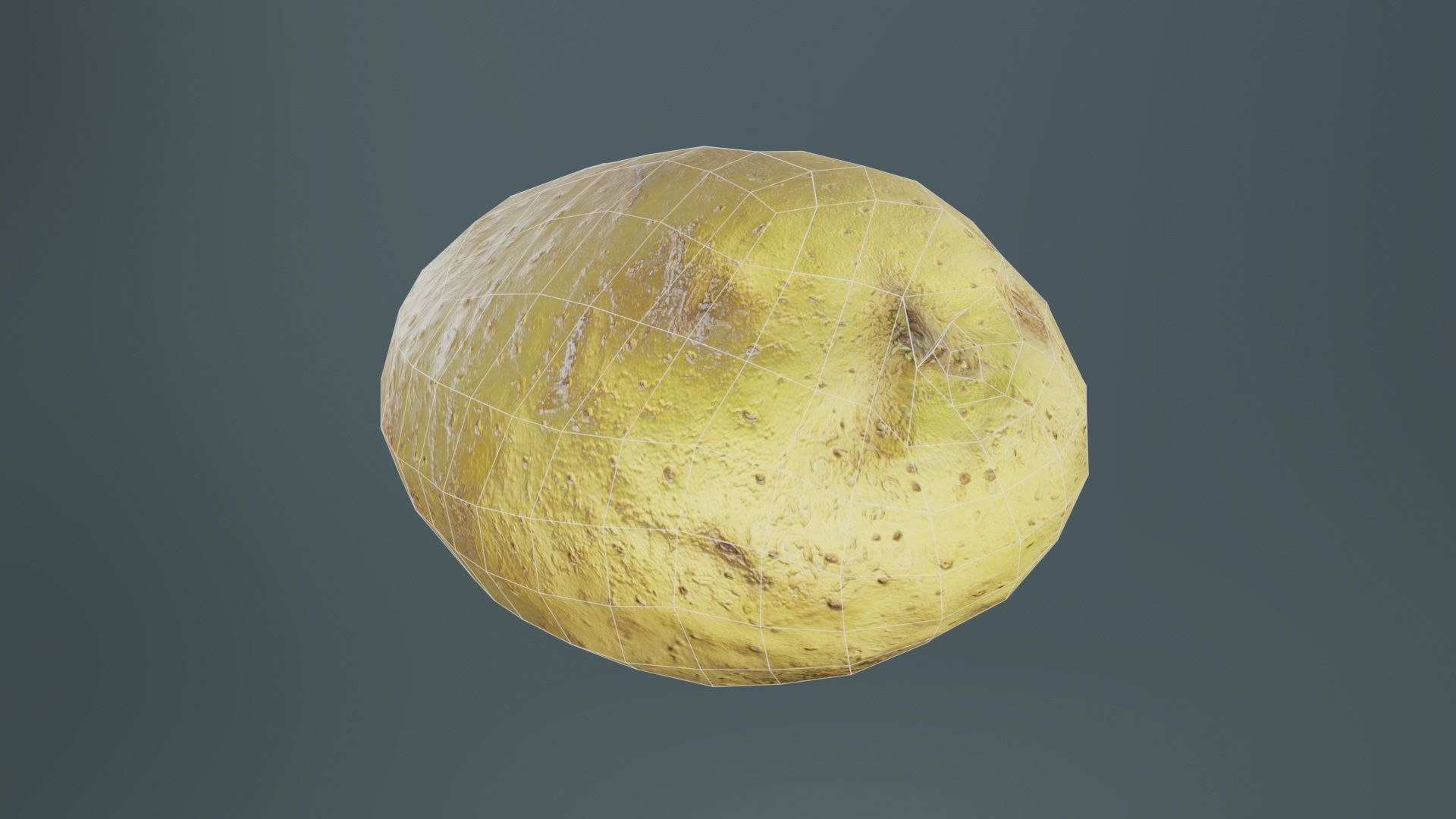 Potato Low-poly 3D model_9