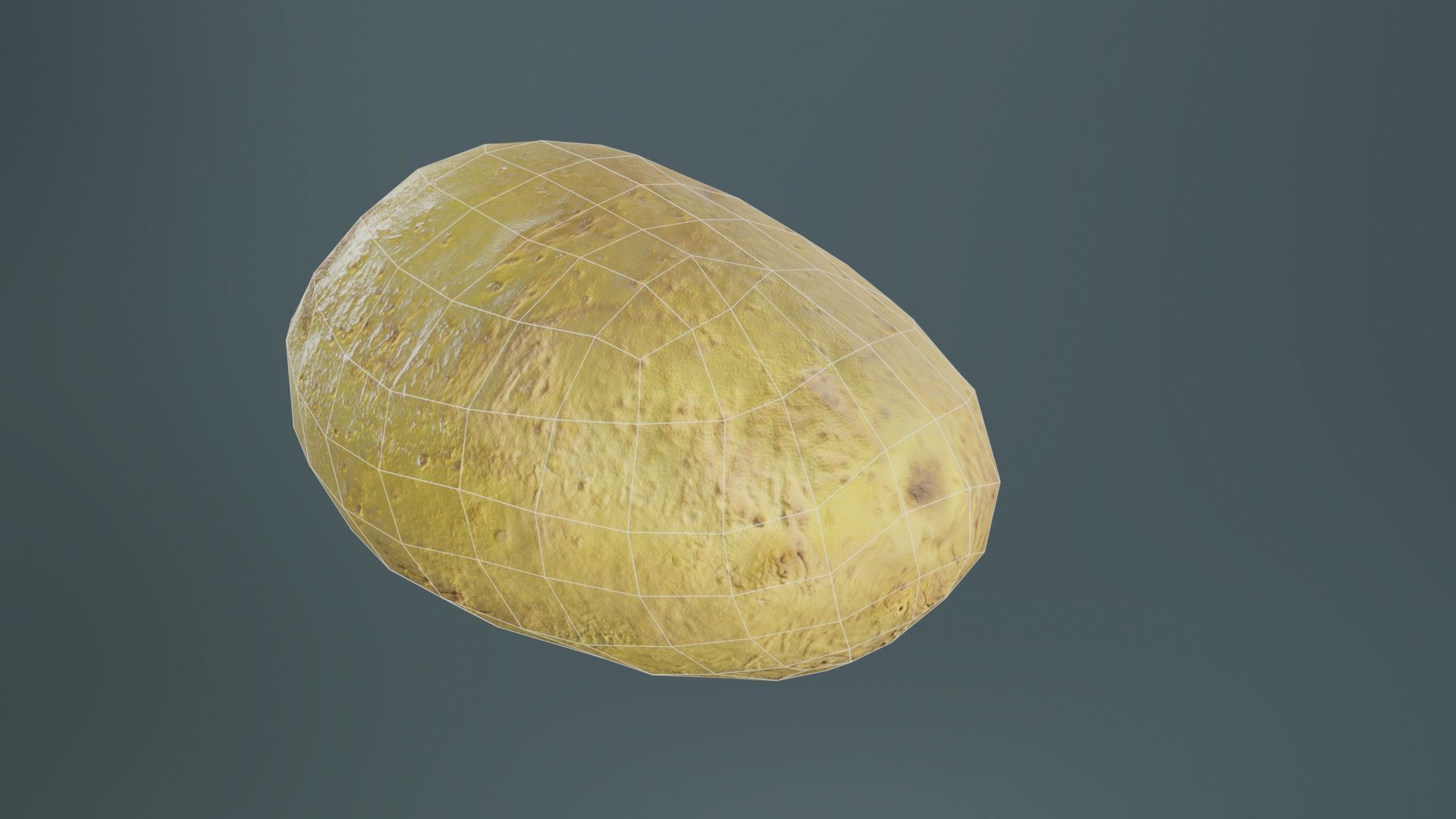 Potato Low-poly 3D model_10