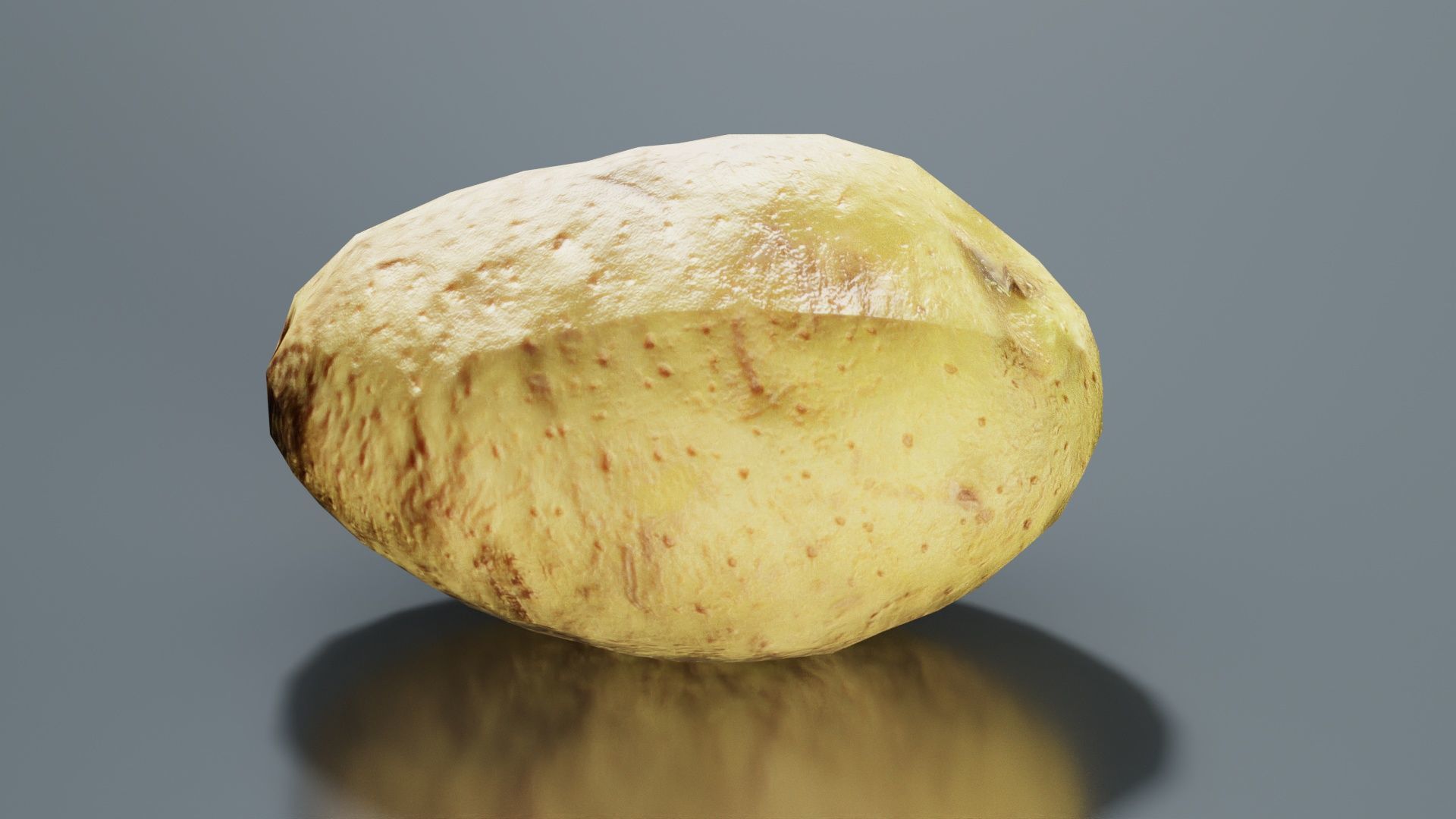 Potato Low-poly 3D model_3