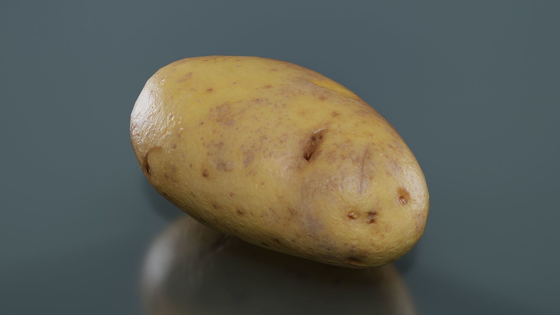 Potato 2 Low-poly 3D model_7