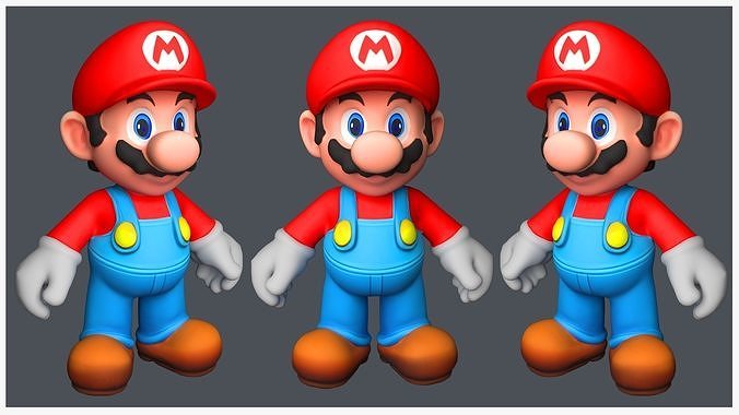 Mario 3D printable model  Free 3D print model