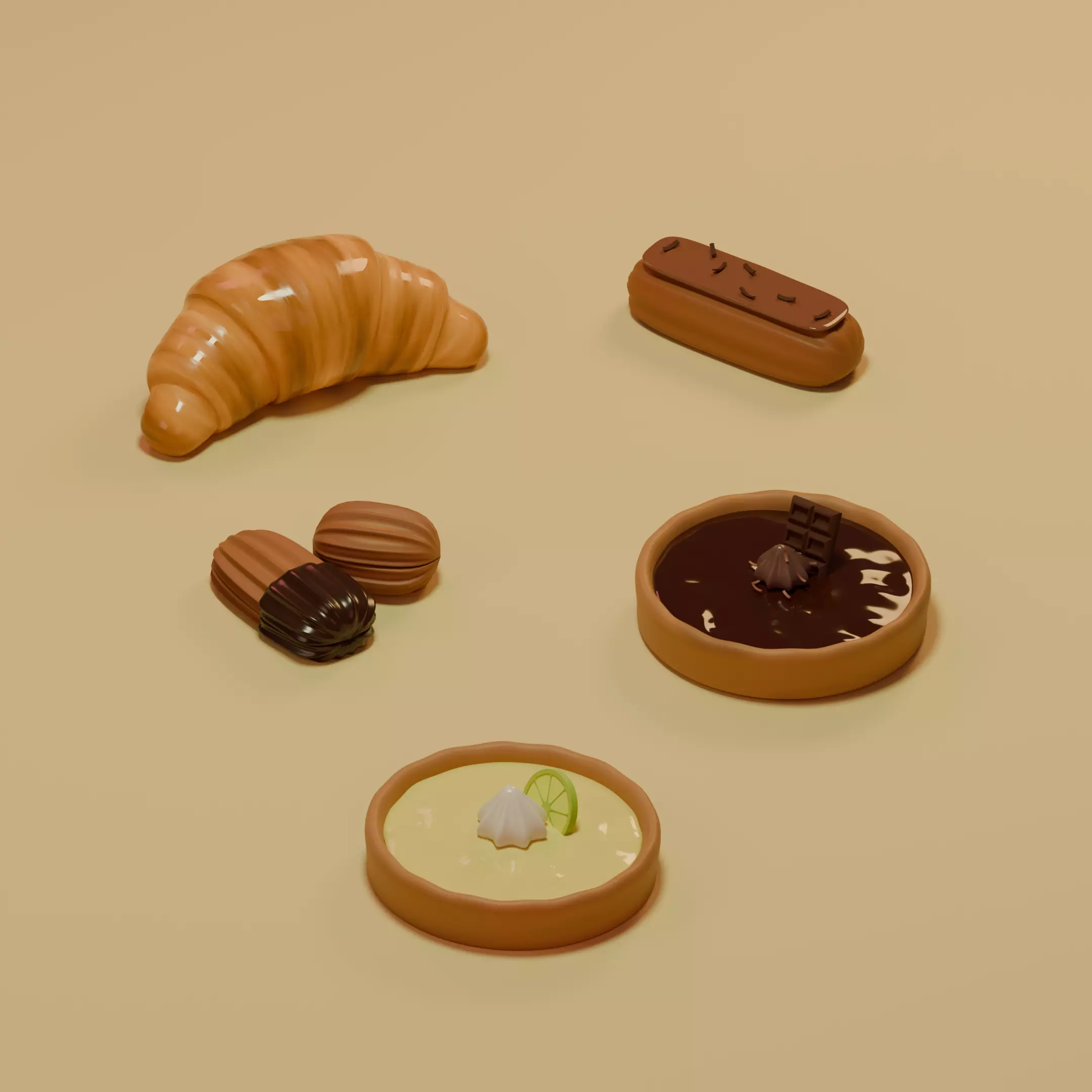 3d food models Low-poly 3D model