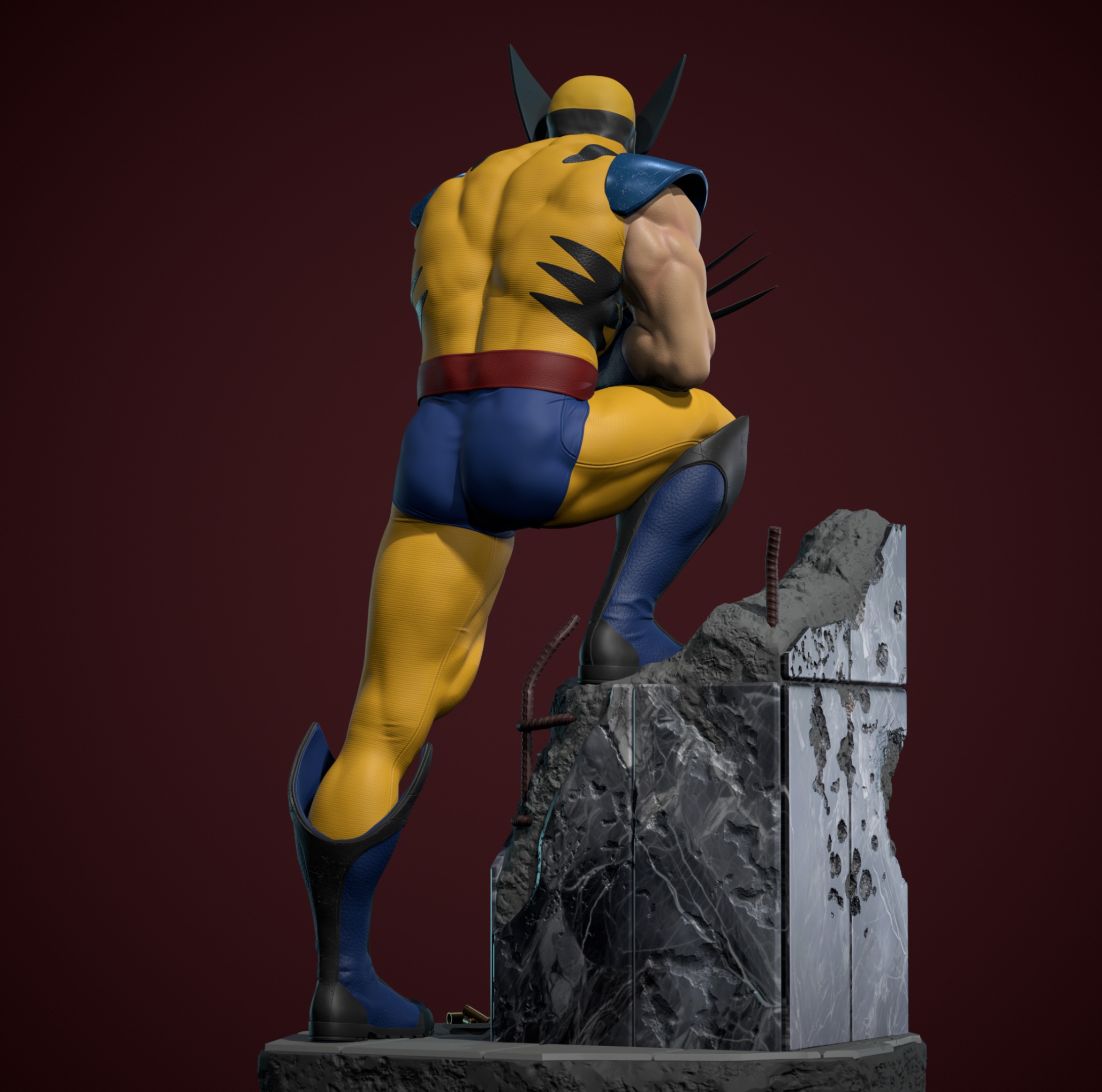 Wolverine statue for 3d printing 3D print model_1