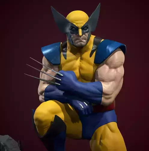 Wolverine statue for 3d printing