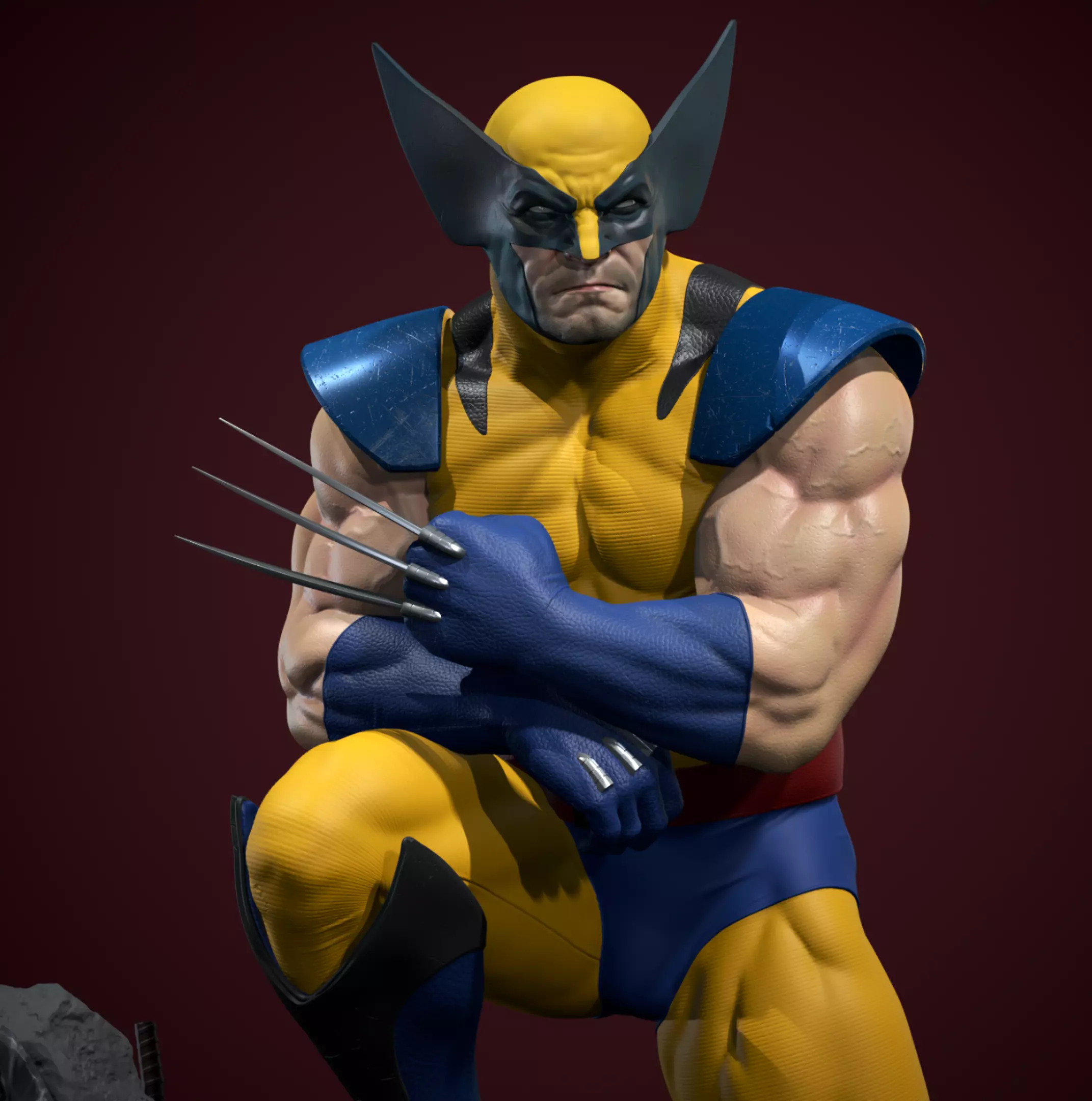 Wolverine statue for 3d printing 3D print model_0