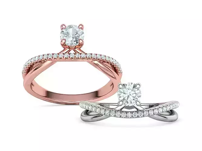 Alice Solitaire Engagement Ring 5mm Stone Half Carat Setting