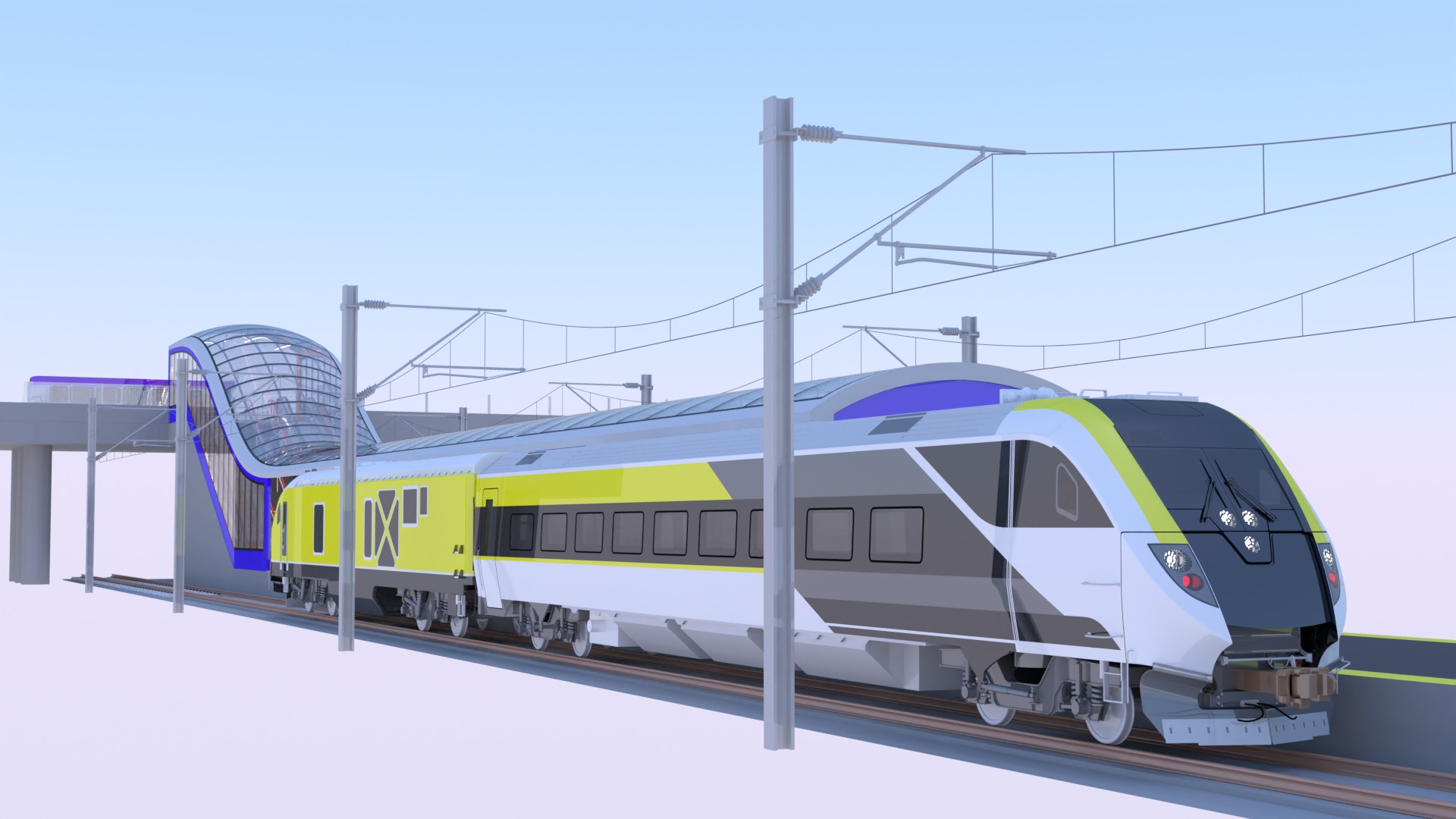 American train station IV 3D model_1