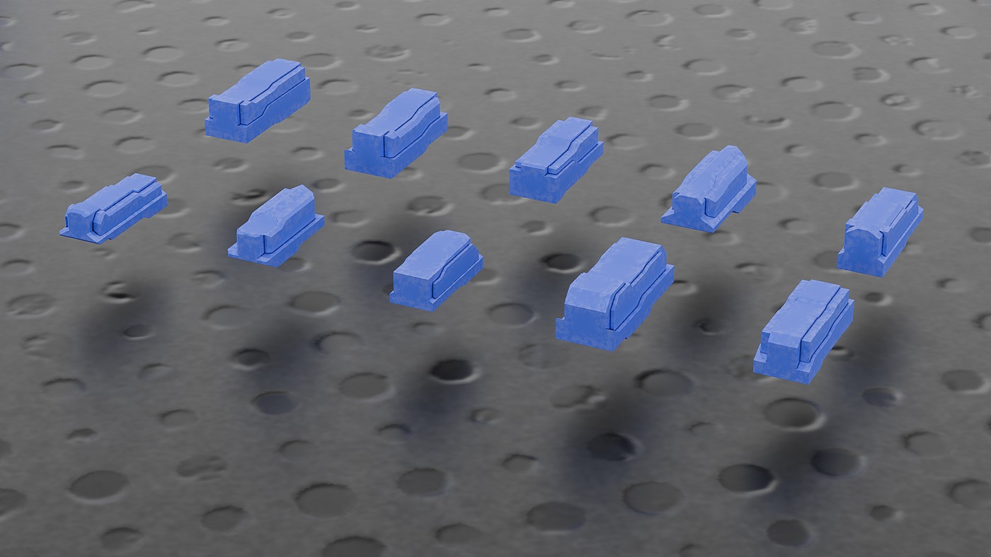 441 Sci Fi Piece Mega Kitbash Set Low-poly 3D model_13