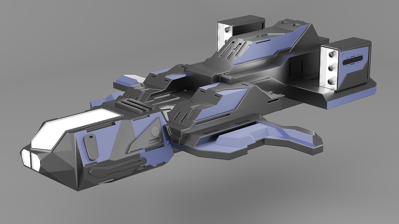 441 Sci Fi Piece Mega Kitbash Set Low-poly 3D model_23