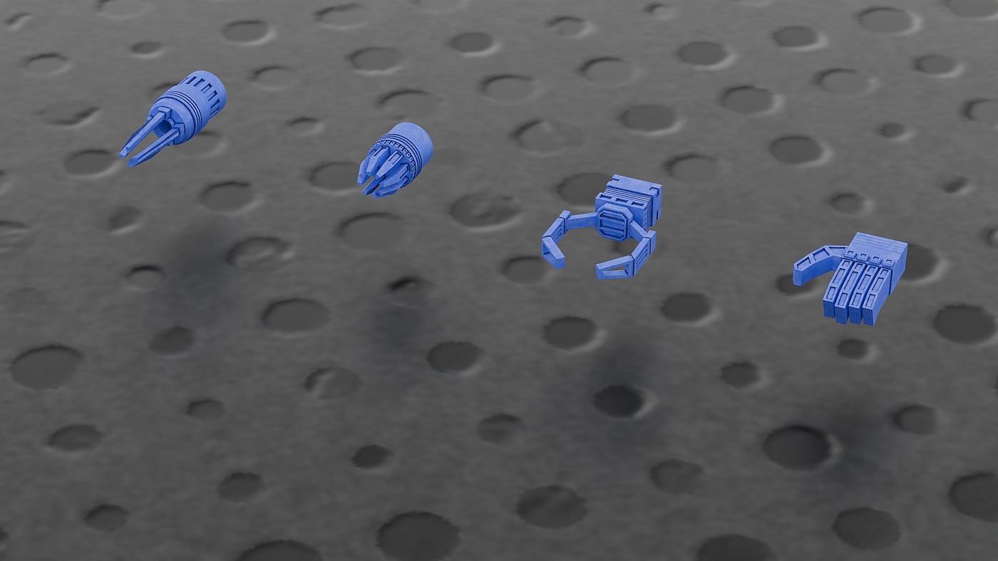 441 Sci Fi Piece Mega Kitbash Set Low-poly 3D model_14