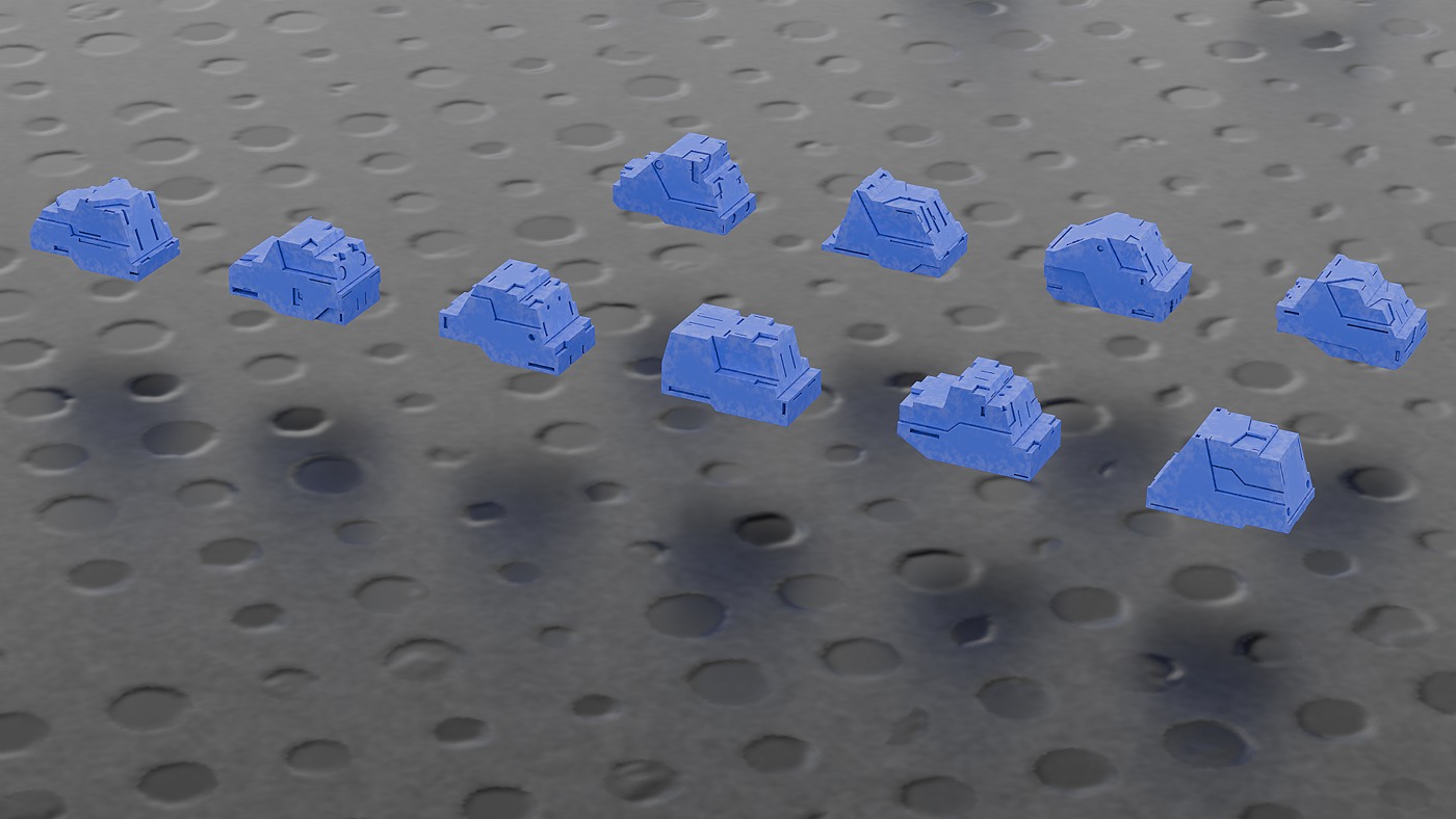 441 Sci Fi Piece Mega Kitbash Set Low-poly 3D model_2