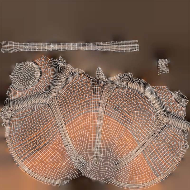 Broken Calebas Low-poly 3D model_14