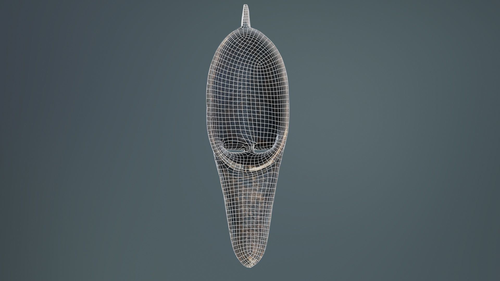 Iron Mask Low-poly 3D model_10