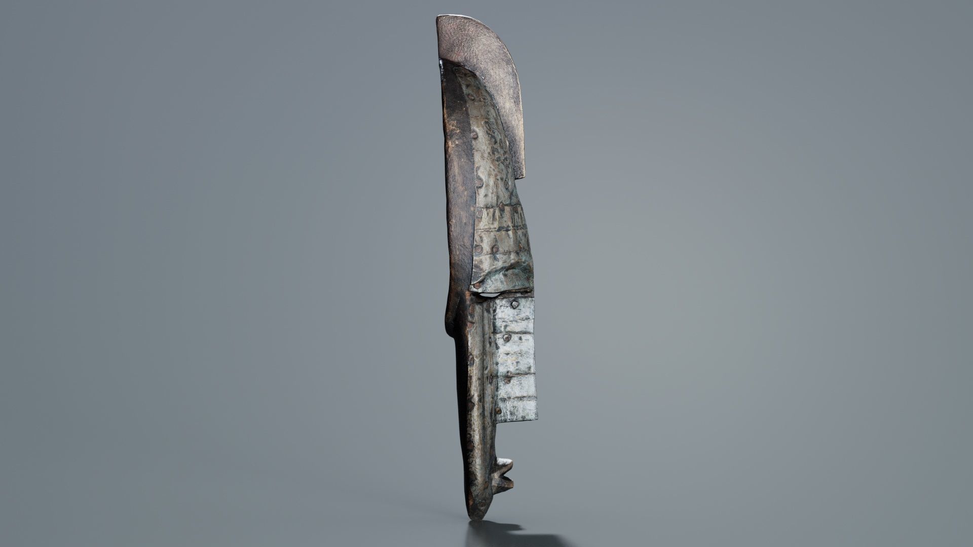 Iron Mask Low-poly 3D model_8