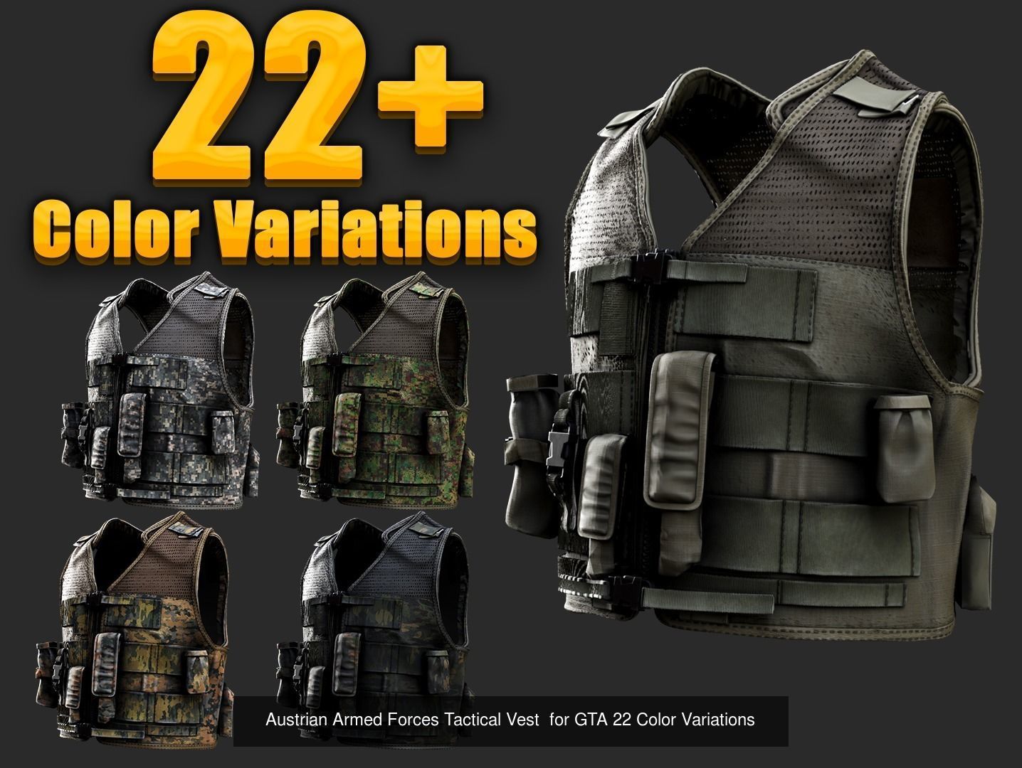 Complete Austrian Armed Forces Uniform Pack Tactical 3D Model Collection_11