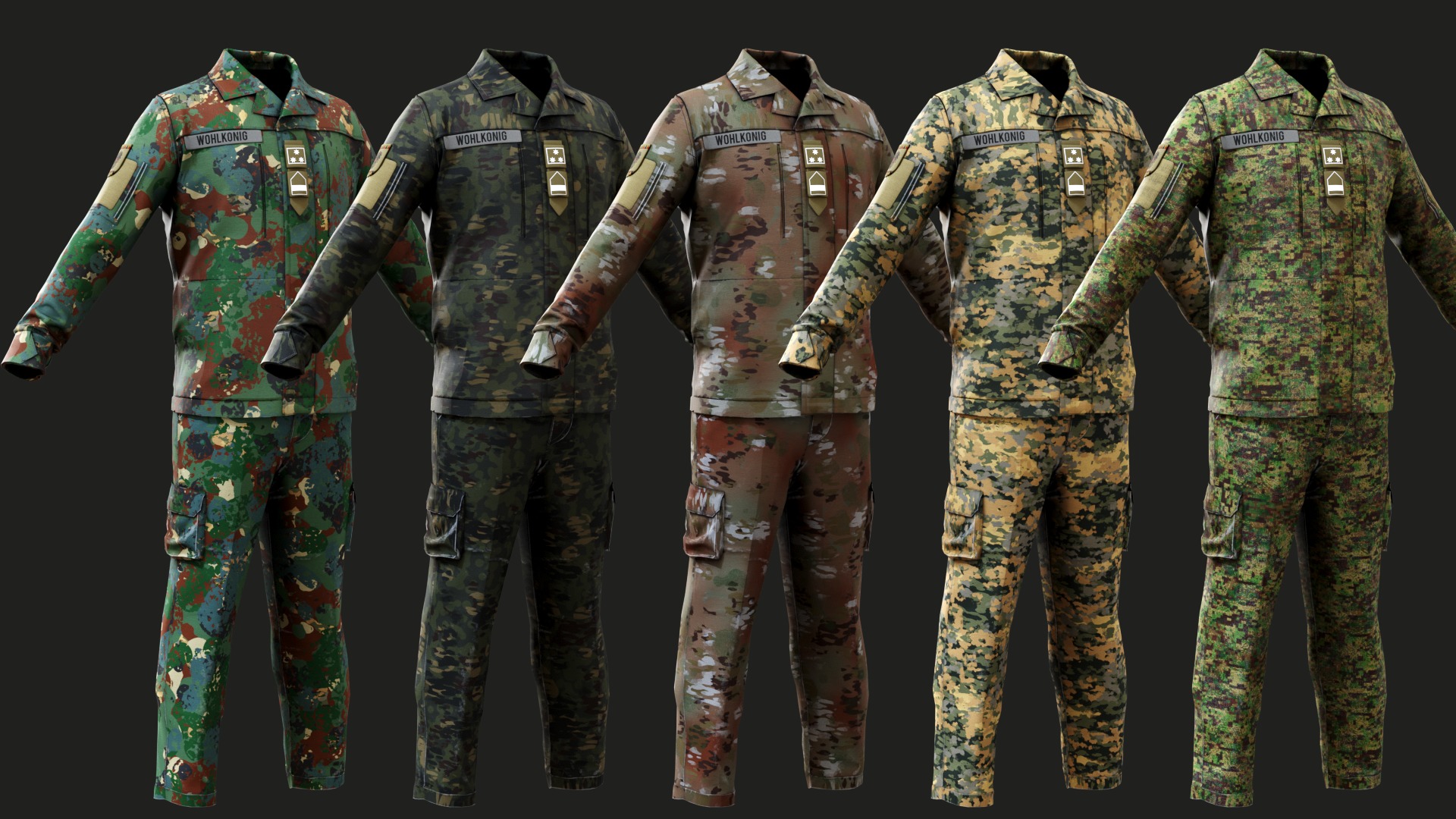 Complete Austrian Armed Forces Uniform Pack Tactical 3D Model Collection_20