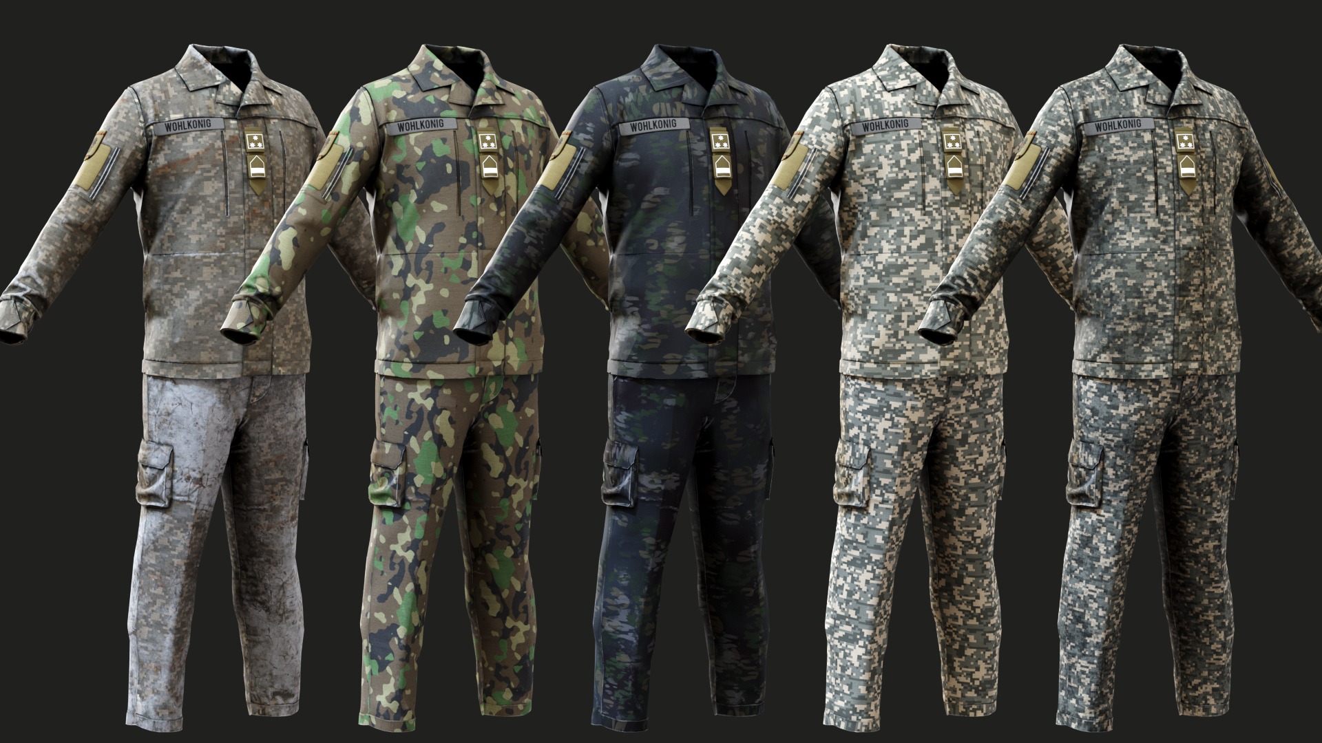 Complete Austrian Armed Forces Uniform Pack Tactical 3D Model Collection_21