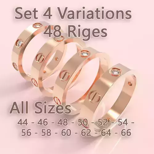 Screw Ring Collection  All Sizes and 4 Variations 