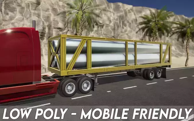 Semi Truck Trailer 02 - Tubes