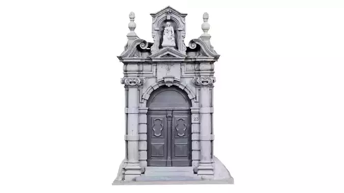Church Door Low-poly 3D model
