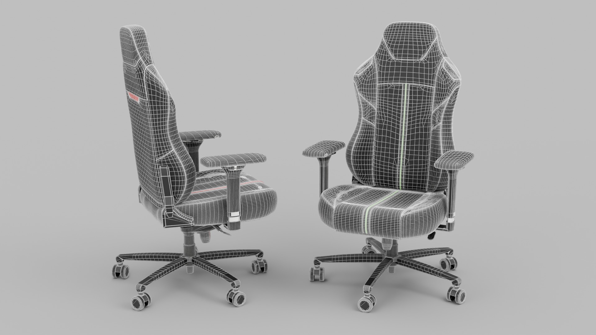 3d Gaming Chair 02 Realistic PBR GLB FBX OBJ mlt Low-poly 3D model_9